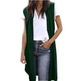 thumbnail image 1 of Birdeem Mode Femmes Manteau Uni Décontracté Sans Manches Haut Long Cardigan Blouse, 1 of 1