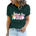 thumbnail image 2 of EGNMCR Chandails de Pâques pour Femmes Chandails pour Femmes Imprimé de Pâques T-shirt à Col Rond pour Femme Mode Confortable Chemise pour Femme Haut à Manches Courtes Haut/chemise à Col Rond T-Shirts pour Femmes, 2 of 7