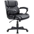 thumbnail image 1 of Mid-Back Faux Leather Ergonomic Executive Office Desk Chair，Black, 1 of 6