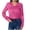 Pink Long Sleeve, variant on Nfurl Womens Satin Long Sleeve Blouses Business Casual Tops Loose Fit Solid Color V Neck Shirts 2025 Fall Clothes Going Out Top Red XL