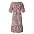 thumbnail image 4 of Robe Grande Taille Décontractée Femme Style Vacances Feminino Imprimé Décontractée Robe Grande Taille pour Dames, 4 of 7