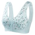 thumbnail image 1 of XZNGL Womens Printed Non-Steel Ring Seamless Ice Silk Front Buckle Vest-Style Underwear, 1 of 9