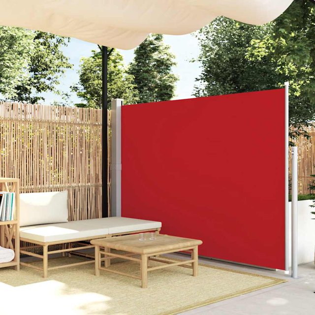 vidaXL Auvent Latéral Rétractable 160 x 500 cm Rouge