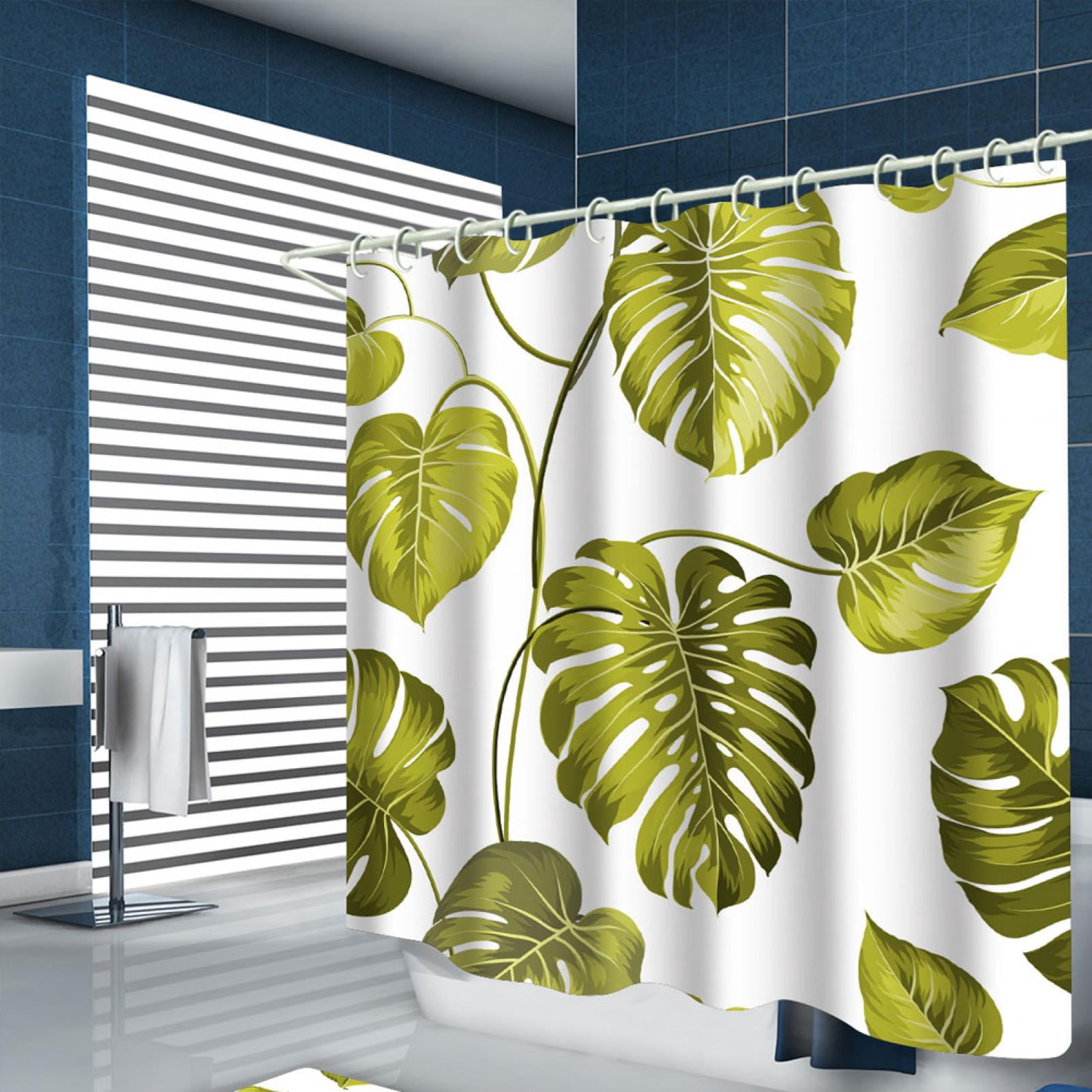 Shower Curtain Liner, Shower Curtain,  Resistant Shower Curtains Fabric Shower Curtain Bathroom Shower Curtain For Bathroom Bathtubs Tropical Leaves Pattern 150x180cm