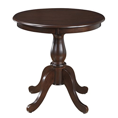 Carolina Chair and Table Hamilton Round Pedestal Dining Table, 30-Inch, Espresso