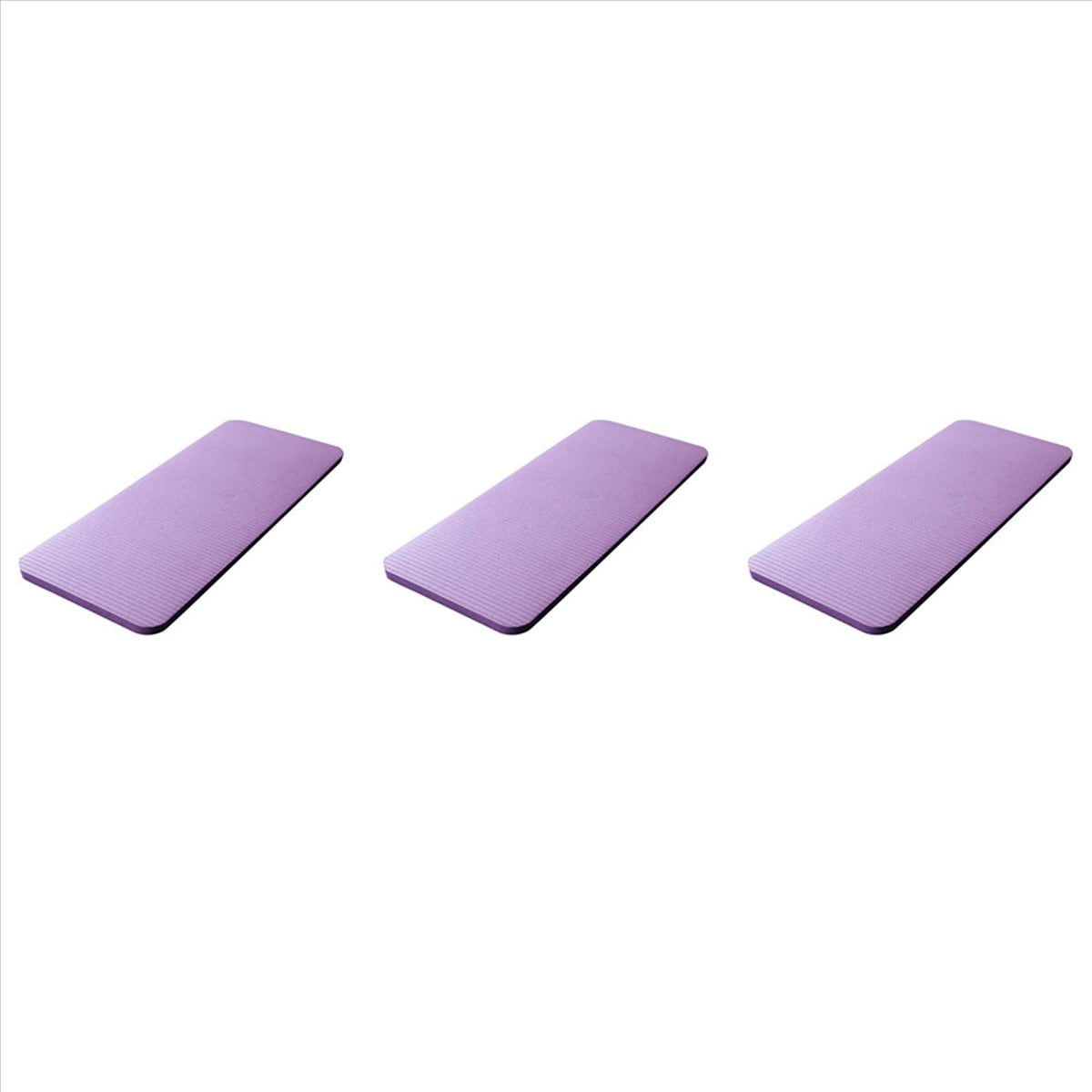 3 Pcs 15MM Thick Yoga Mat Comfort Foam Knee Elbow Pad Mats for Exercise Yoga Indoor Pads Fitness Training,Purple,3 x yoga mat,purple