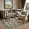 thumbnail image 3 of BERTHMEER 3'x5' Small Area Rugs for Entryway Office Indoor Washable Rugs Traditional Oriental Rugs Non-slip, Brown, 3 of 7