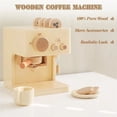 thumbnail image 4 of Wooden Kid Coffee Macine Kitchen Toy Set Game Early Education Toy Ice Cream Simulation Real Life Baby Educational Fun Toys Gift, 4 of 7