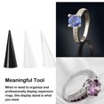 thumbnail image 4 of facefd Single Fingertip Cone Display Storage Collection Decorative Stand Plastic Jewelry Organizer Showcase Store Ornament Transparent, 4 of 7