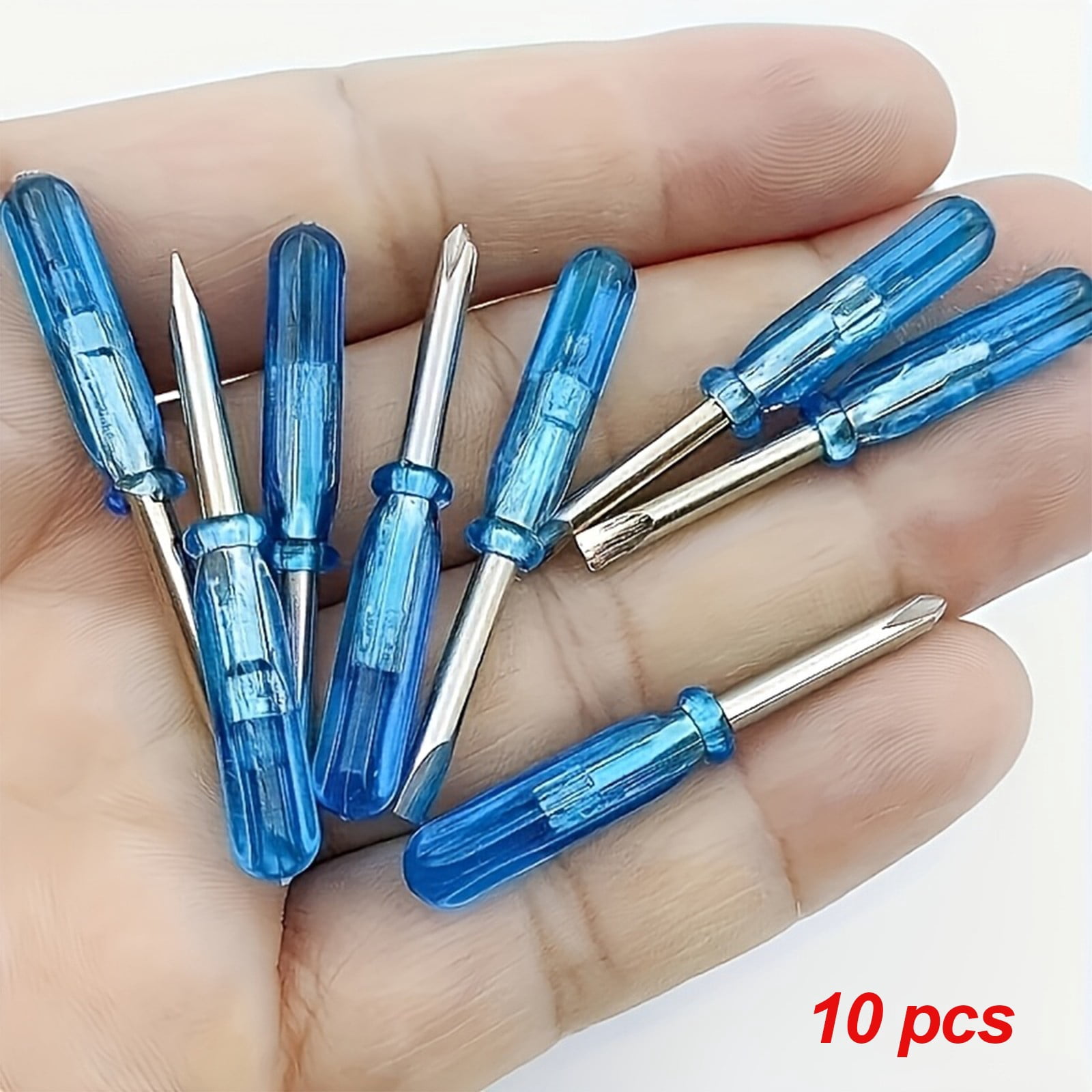 YYV 10-Piece Precision Mini Screwdriver Set 5 Slotted 5 Phillips 3mm Tips For Electronics Watch Repair Hobby DIY Crafts Small Electronics Tool Kit Precision Screwdriver