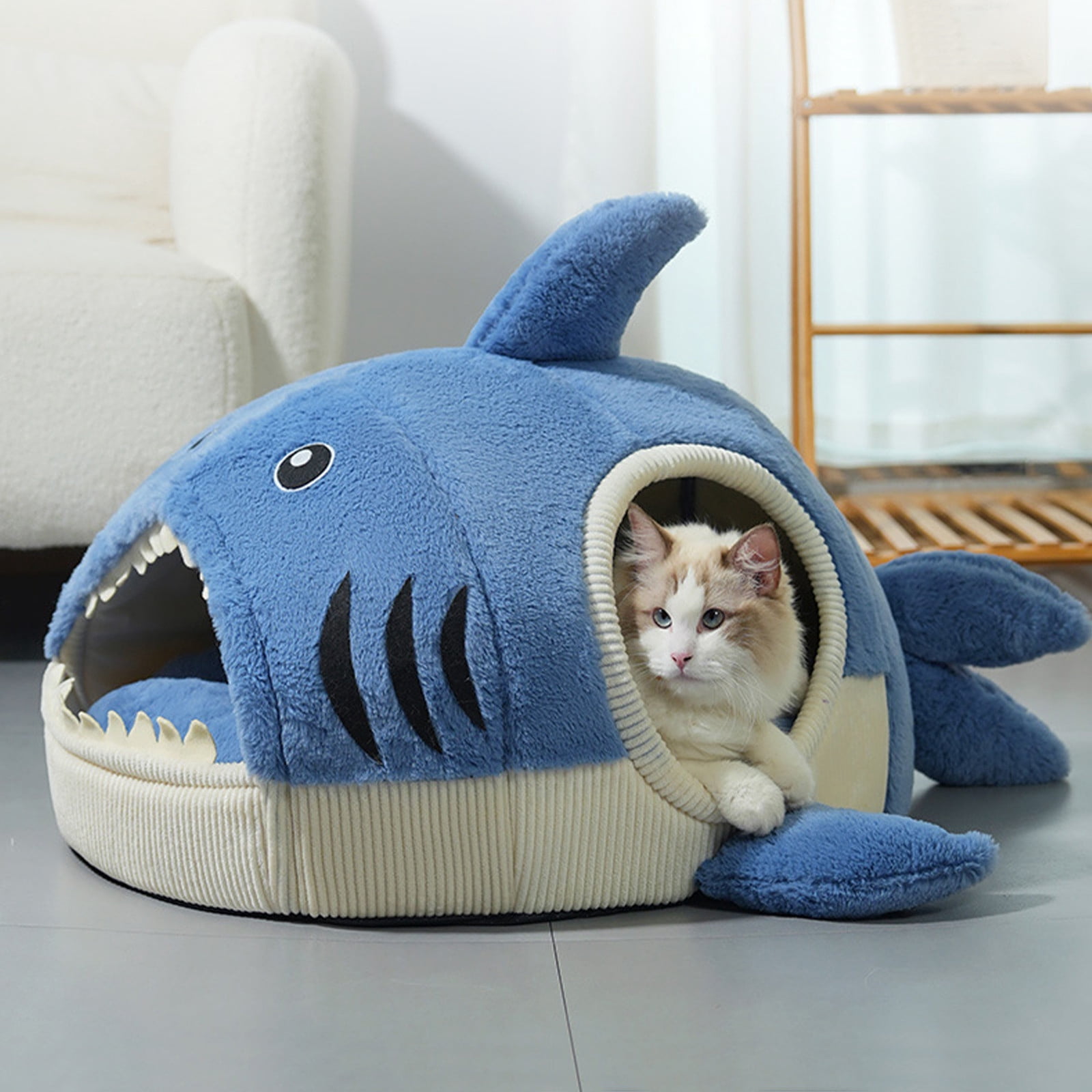 EGNMCR Dog Bed, Cat Bed, Pet House Cute Kennel Dog Kennel Toys Pet Universal Thickened Winter Warm Mat Shaped Kennel Bed Hideout House Warm Soft Comfortable Cat litter