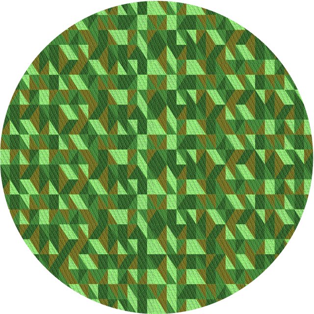 Ahgly Company Tapis d'Intérieur Lavables en Machine, Ronds, Transitionnels, Vert Pois, Ronds de 5'