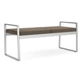 thumbnail image 1 of Gansett Reception Waiting Room Steel 2-Seat Bench / Silver Steel / Brown, 1 of 5
