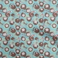 thumbnail image 1 of oneOone Rayon Light Blue Fabric Asian Japanese Koi Fish with Abstract Flower Craft Projects Decor Fabric Printed by The Yard 56 Inch Wide, 1 of 4