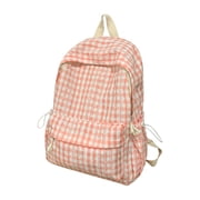 Backpacks for School High School Students Literature Checker Backpack Women'S Summer Campus Travel Bag Backpacks for High School