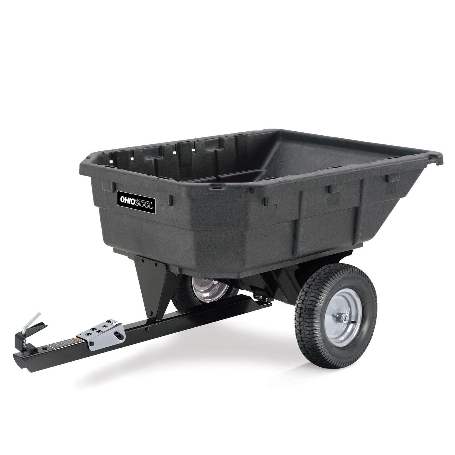 Ohio Steel 15 Cubic Feet Poly Swivel Dump Cart, 1000 lb capacity and 1" axle