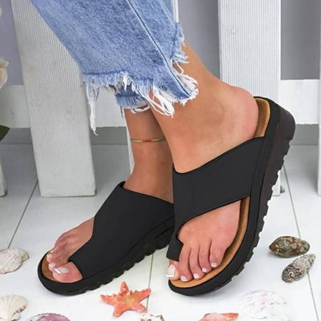 Dvkptbk Sandales Noires à Plateforme Compensée Confortables pour Femmes à Brides Réglables à Crochet et Boucle avec Fleurs - Rivets Strass, Mules Brunes Confortables pour Femmes d'Intérieur Ou d'Extérieur Été