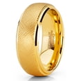 thumbnail image 2 of Mens Tungsten Ring Goldtone Wedding Band Dome Textured Brushed Comfort-fit 8MM, 2 of 3
