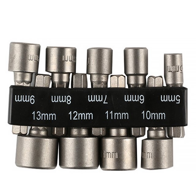 Écrou Hexagonal Douille Foret Ensemble avec Support Clé Électrique Puissance Impact Driver Douilles Buses Kit Réparation Outil à Main Type 1