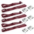 thumbnail image 1 of Ford Falcon 1966-1970 Standard 2 Point Burgandy Lap Bench Seat Belt Kit with Bracketry - 3 Belts, 1 of 1