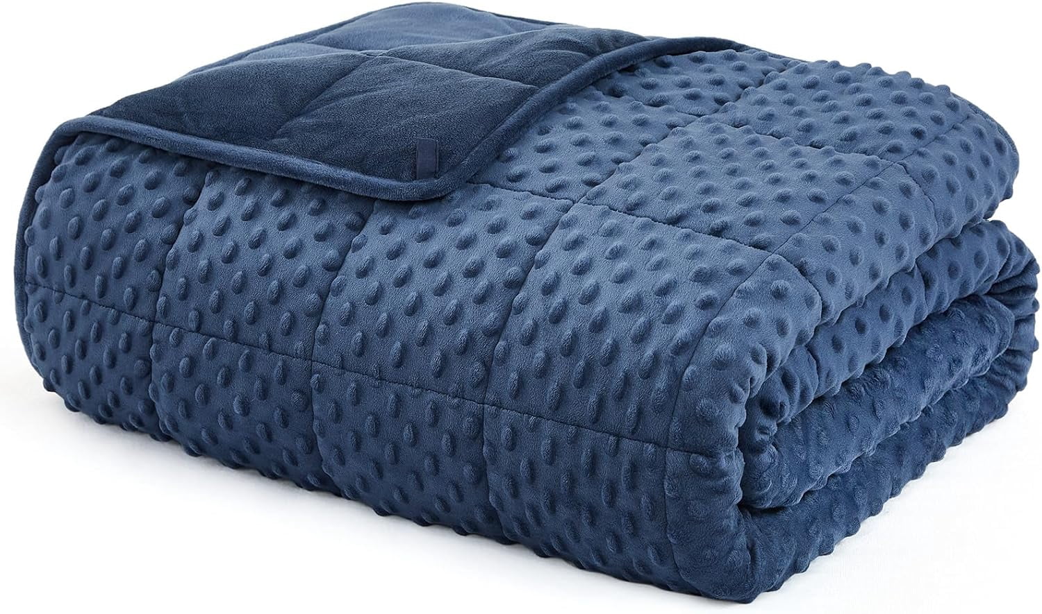 L'AGRATY Weighted Blanket for Adult - 60"x80" 25lbs Minky Dots Heavy Blanket with Glass Beads Soft Breathable for All-Season Summer Fall Winter Thick Comfort for Sleeping