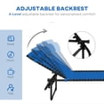 thumbnail image 4 of Outsunny Chaise Longue Pliante d'Extérieur, Chaise Longue Réglable à 4 Niveaux, Chaise de Bronzage Lit de Plage Inclinable Lit de Camp pour Camping, Randonnée, Cour Arrière, Bleu Marine, 4 of 10
