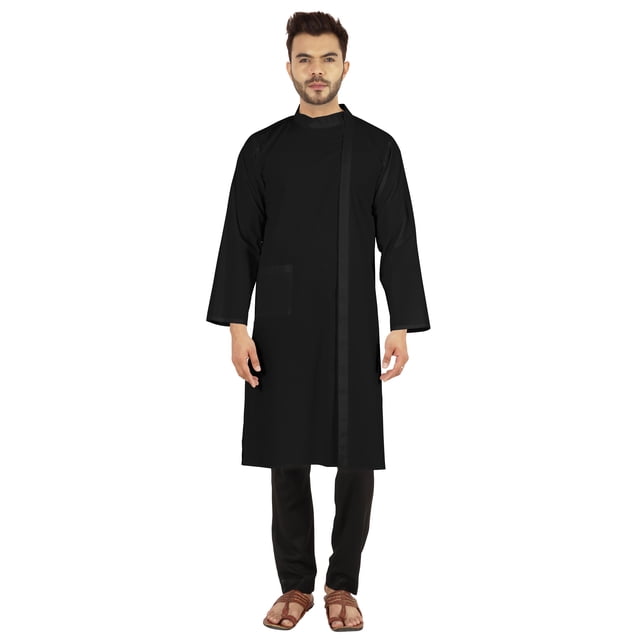 Atasi Indian Designer Kurta For Mens Party Wear Traditional Dress Solid Ethnic Long Shirt
