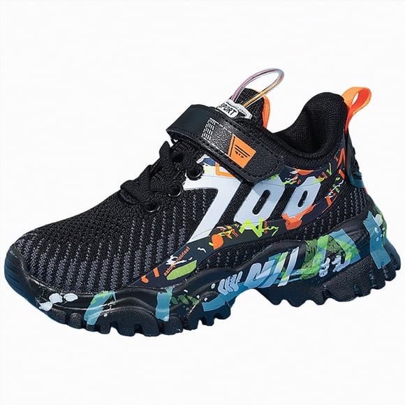 Ymyiu Infant Walking Shoes Unisex Kids Runner Running Shoes Boys Girls Todders & Baby Sneakers Size 1(Orange, Big Kids 1)