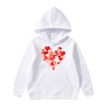 thumbnail image 1 of HNMKIU Sweat à Capuche pour Filles Saint-Valentin pour Enfants, 1 of 4