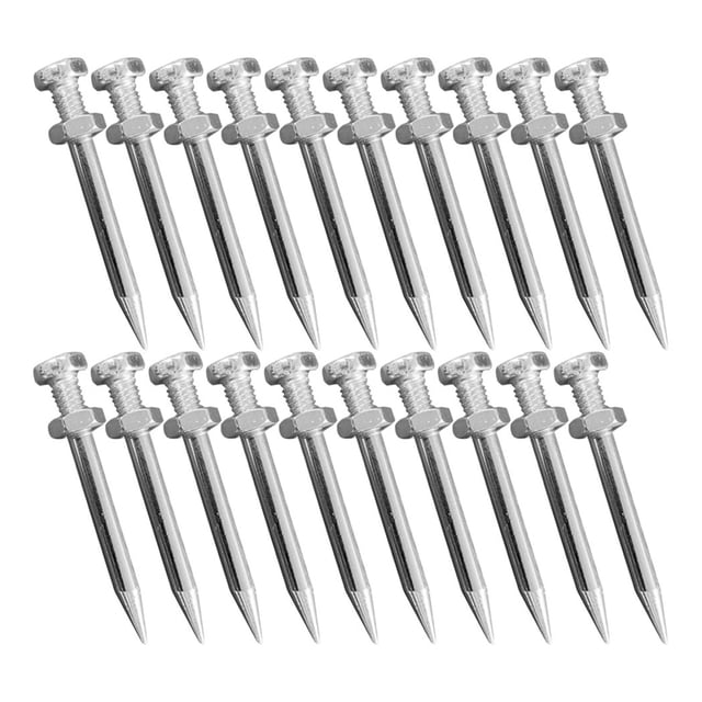 UPOUART 20Set Aerator Tool Silver Metal Grass Aerator Lawn Enhances Fertilizers Effectiveness