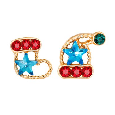 Thinson Boucles d'Oreilles de Noël pour Femmes Clous d'Oreilles Perçage Cadeau de Mariage Anniversaire Bijou pour Dames, Type 15