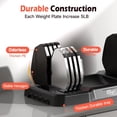 thumbnail image 4 of Pooboo 15-55 lbs Adjustable Dumbbell Set Adjustable Weight Settings Dumb Bells for Exercise Workout Equipment 55 lbs*2, 4 of 15