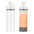 thumbnail image 1 of Lipstore 2 Pieces Protein Powder Containers Milk Powder Container for Office Exercise White and Pink, 1 of 8