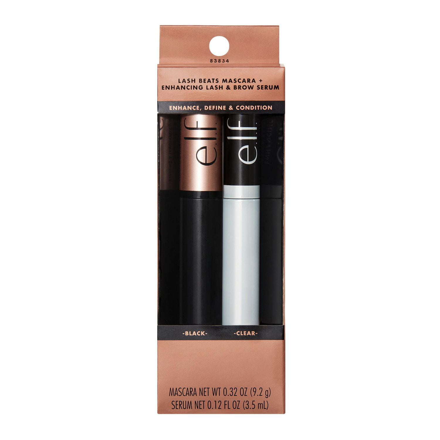e.l.f. Cosmetics Lash Beats Mascara + Sérum Rehausseur pour Cils et Sourcils