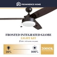 thumbnail image 4 of Prominence Home Statham 52" Indoor LED Ceiling Fan with Pull Chain, Nickel, 4 of 12