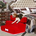 thumbnail image 1 of Riforla 3 Step Dog Step Stairs Pet Ladder Cover Removable Comfortable Non Dog Ramp Staircases Suitable for Small Dogs Pet Supplies Red One Size, 1 of 7