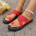thumbnail image 3 of IUJSOY Womens Flip Flops Clip Toe Ring Flat Sandals Comfortble Yoga Mat Mesh Beach Slippers Slides, 3 of 9