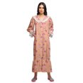 thumbnail image 3 of Moomaya Printed Nightdress For Ladies Cotton Ruffled Border Nursing Nightwear, 3 of 5