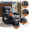 thumbnail image 4 of Bingirl Black Power Recliner Chair with Power Headrest and USB Charging Ports, 4 of 9