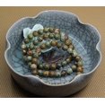 thumbnail image 4 of Bracelet Extensible Unisexe en Perles Rondes de 8 mm avec Pierre Précieuse Jaspe Rhyolite Naturelle 7 Pouces, 4 of 5