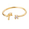 thumbnail image 1 of Riforla Gold Personalized Rhinestone 26 Initial Ring Jewelry Personalized Initial Letter Open Ring with Diamond Rhinestone Ring for Women Womens Jewelry F, 1 of 3