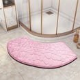 thumbnail image 3 of 1pc Foam Bath Rug Embossed Bathroom Mat Water Absorbent And Washable Bath Rugs Non-Slip Thick Soft And Comfortable Carpet For Show, 3 of 5