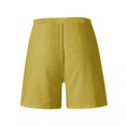 thumbnail image 4 of Ovticza Bermudas pour Femmes Séchage Rapide Légers Shorts en Lin Golf Randonnée Voyage Shorts Jaune TG, 4 of 5