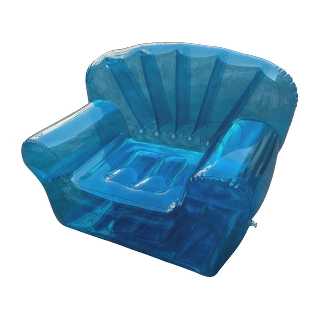 Siruishop Inflatable Chair Lazy Sofa Furniture Inflatable Sofa for Beach Camping Patio Blue