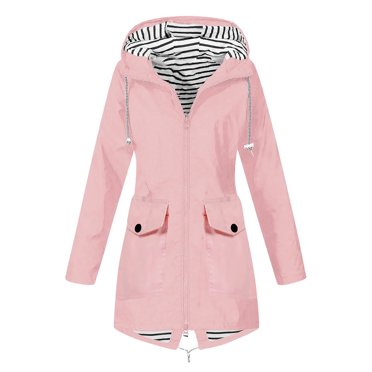 Pisexur Shacket Jacket Women Solid Rain Jacket Outdoor Plu Size Waterproof Hooded Windproof Loose Coat Pocketed Shirts Fall Jacket Shackets