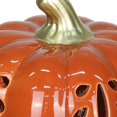 thumbnail image 4 of Orange Ceramic Pumpkin w/ Light, 4 of 5