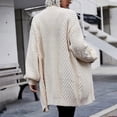 thumbnail image 4 of Yuyuzo Mid-Long Cardigan Sweater for Women Long Sleeve Open Front Knit Sweater Solid Color Fall Tops, 4 of 6