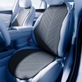 thumbnail image 2 of Full Set Suede Car Seat Cushion Cover In Black Polyester Size 26.37X17.32X0.79 Inches Half Pack Includes Cushion And Backrest Comfortable Design, 2 of 8