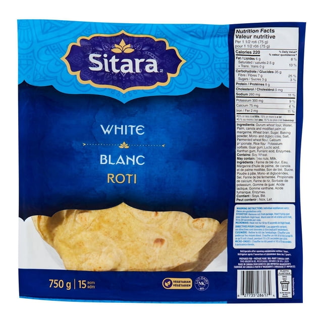 Sitara White Roti, 750 g