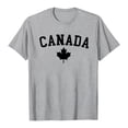 thumbnail image 3 of WEIYLL T-Shirts Women Canada Day Letter Maple Leaf Print Grey Tees Sizes L, 3 of 3